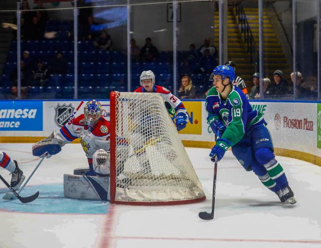 Forward Joona Kiviniemi with the Swift Current Broncos