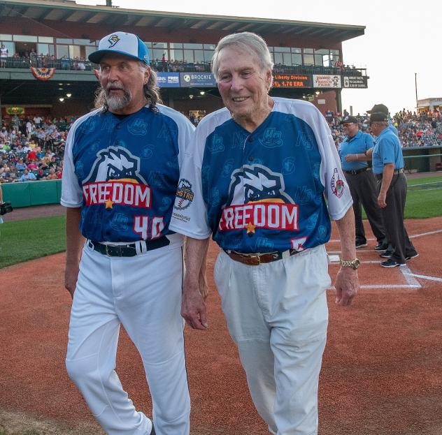 Brooks Robinson at the 2019 Atlantic League All-Star Game at PeoplesBank Park