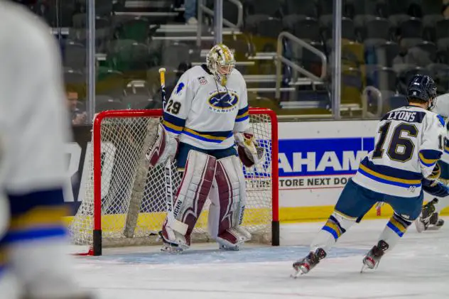 Sioux Falls Stampeded goaltender Grant Adams