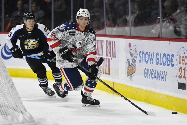 San Diego Gulls defenseman Brendan Guhle vs. the Colorado Eagles