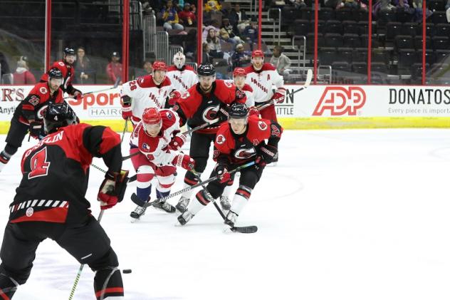 Allen Americans battle the Cincinnati Cyclones