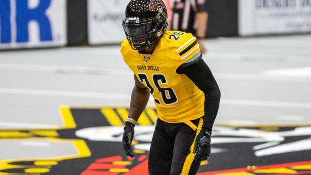 Defensive back Micah Eugene Jr. with the Tucson Sugar Skulls