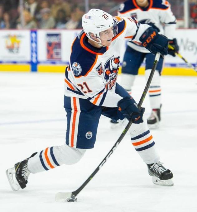 Forward Cameron Hebig with the Bakersfield Condors