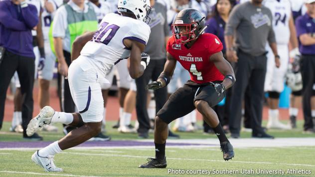 Defensive back Jarmaine Doubs, Jr. with Southern Utah