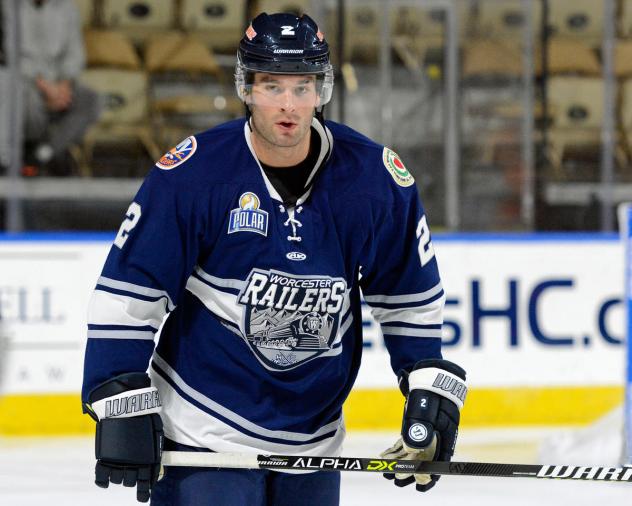 Defenseman Jake Bolton with the Worcester Railers