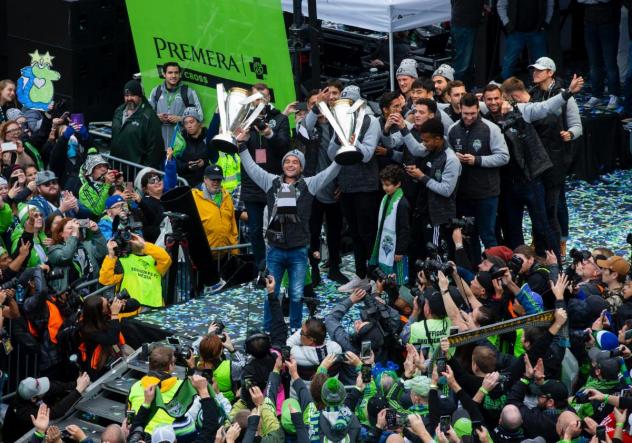 Seattle Sounders FC spent Tuesday celebrating its second MLS Cup Championship with fans