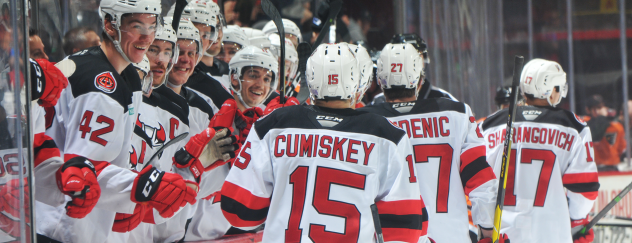 Smiles all around for the Binghamton Devils