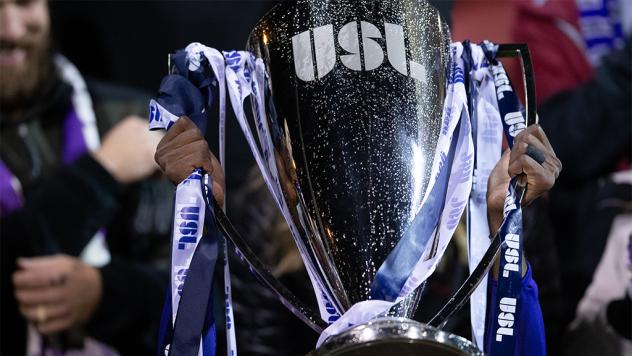 The USL Championship trophy