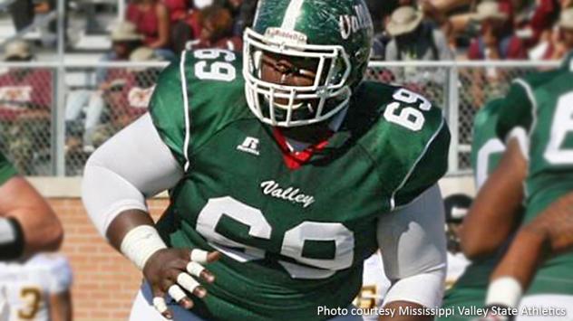 offensive lineman Melvin Owens with Mississippi Valley State