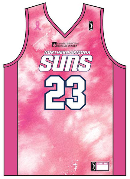 Northern Arizona SunsBreast Cancer Awareness Night jersey front