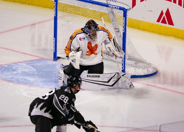 Goaltender Mason McDonald with the Colorado Eagles