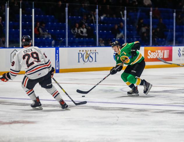 Defenceman Connor Horning with the Swift Current Broncos