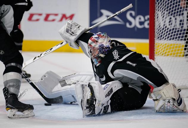 San Antonio Rampage goaltender Adam Wilcox