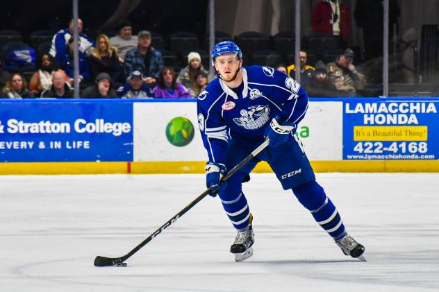 Defenseman Matthew Spencer with the Syracuse Crunch