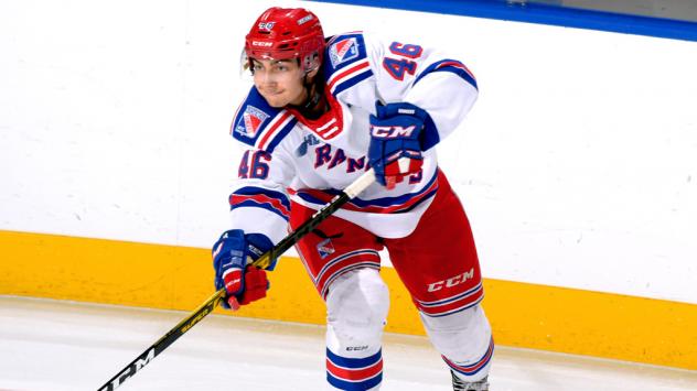Kitchener Rangers defenceman Simon Motew