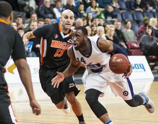 Halifax Hurricanes shooting guard Antoine Mason vs. the Moncton Miracle