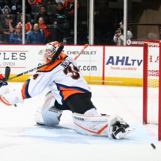 Lehigh Valley Phantoms goaltender Alex Lyon