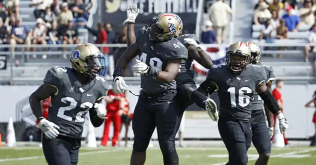 Defensive lineman Seyvon Lowry with the University of Central Florida