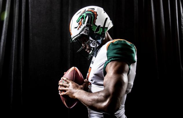 Seattle Dragons white uniform