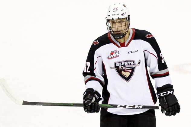 Vancouver Giants right wing Julian Cull vs. the Victoria Royals