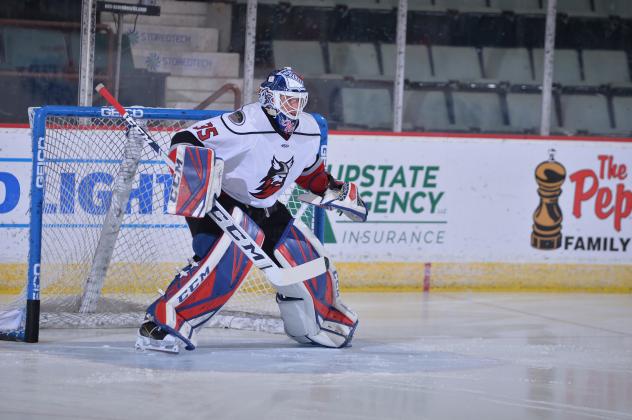 Goaltender Chris Nell with the Adirondack Thunder