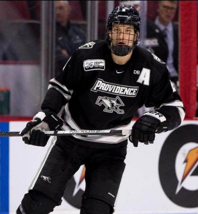 Defenseman Vincent Desharnais with Providence College