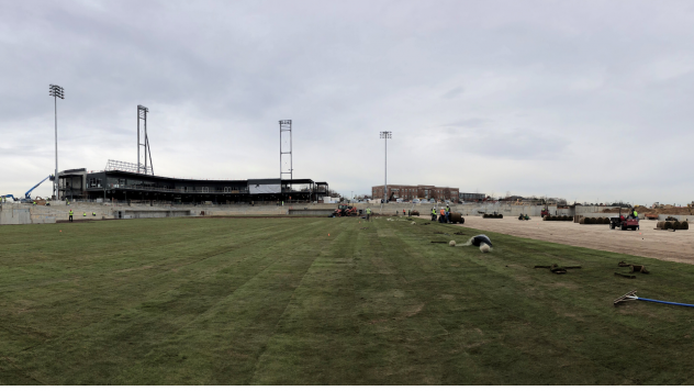 Grass installation at Kannapolis Sports and Entertainment Venue