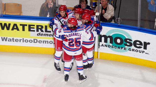 Kitchener Rangers celebrate a goal