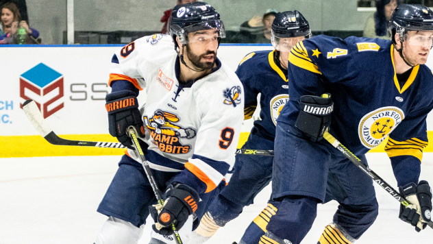 Greenville Swamp Rabbits forward Mason Baptista vs. the Norfolk Admirals