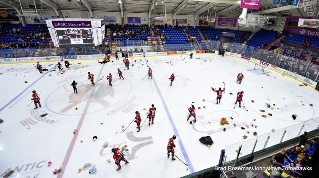 Johnstown Tomahawks Teddy Bear Toss