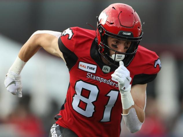Calgary Stampeders receiver Michael Klukas