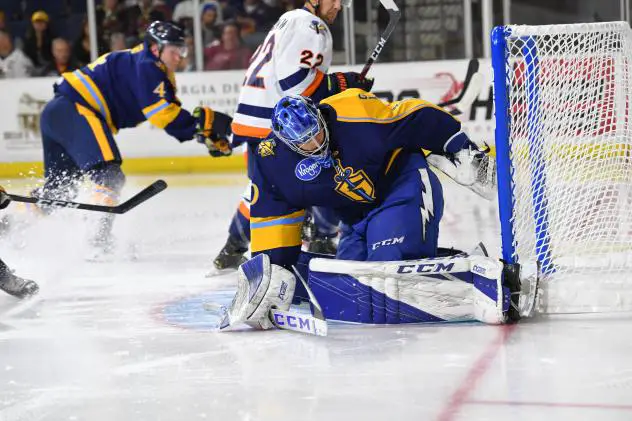 Goaltender Martin Ouellette with the Atlanta Gladiators