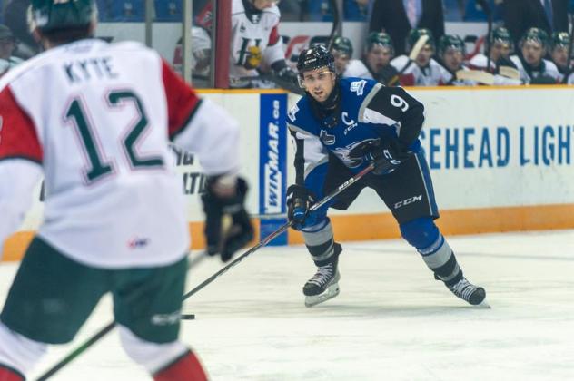 Saint John Sea Dogs centre Nicolas Guay vs. the the Halifax Mooseheads