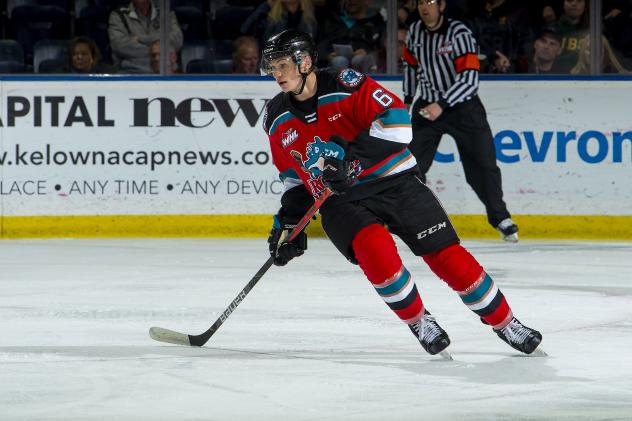 Kelowna Rockets defenceman Kaedan Korczak