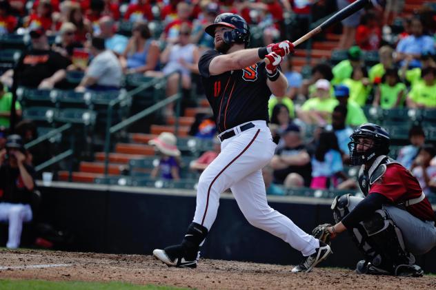 Schaumburg Boomers first baseman Quincy Nieporte