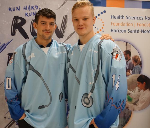 Sudbury Wolves physician-themed jerseys