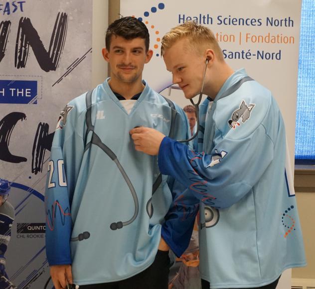 Sudbury Wolves physician-themed jerseys