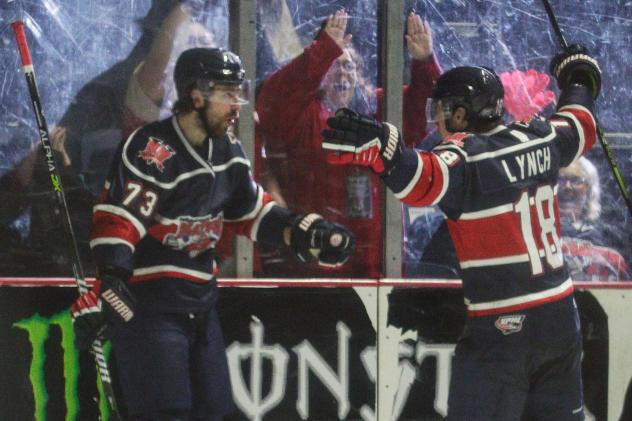 Macon Mayhem celebrate a goal