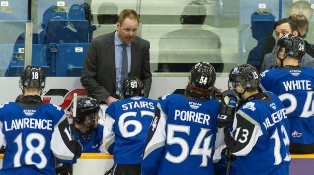 Coach Jeff Cowan and the Saint John Sea Dogs