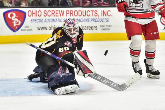 Cleveland Monsters goaltender Matiss Kivlenieks