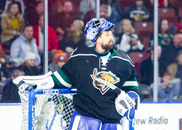 Utah Grizzlies goaltender Martin Ouellette