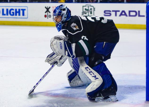 Utah Grizzlies goaltender Martin Ouellette