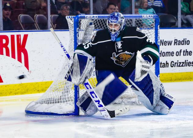 Utah Grizzlies goaltender Martin Ouellette