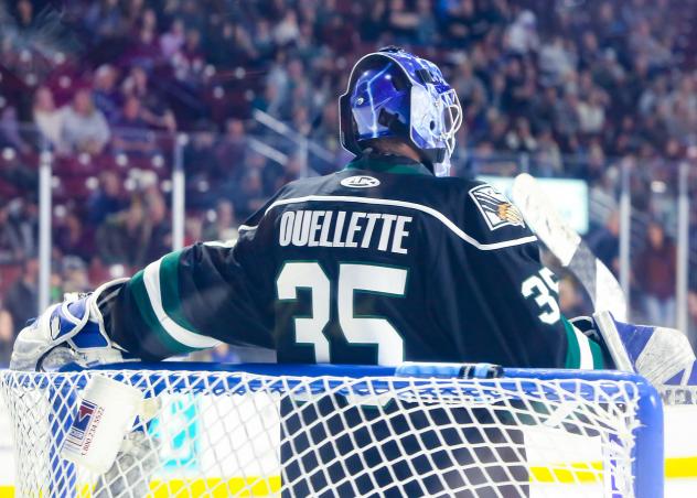Utah Grizzlies goaltender Martin Ouellette