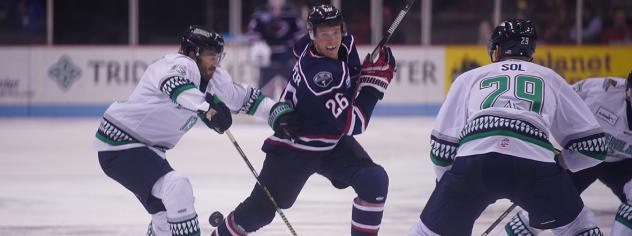 South Carolina Stingrays forward Mark Cooper vs. the Florida Everblades