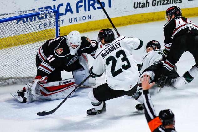 Utah Grizzlies Forward Tim McGauley vs. the Rapid City Rush