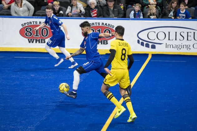 Kansas City Comets with possession vs. the Milwaukee Wave