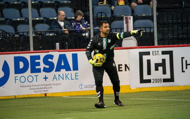 Dallas Sidekicks goalkeeper Juan Gamboa