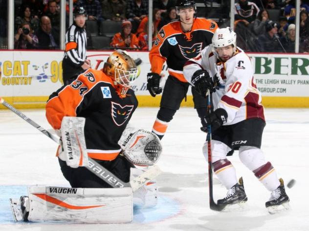 Lehigh Valley Phantoms goaltender Alex Lyon