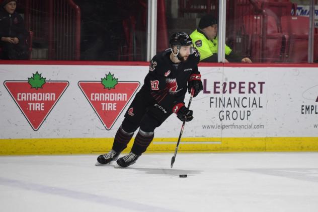 Defenseman Libor Zabransky with the Moose Jaw Warriors